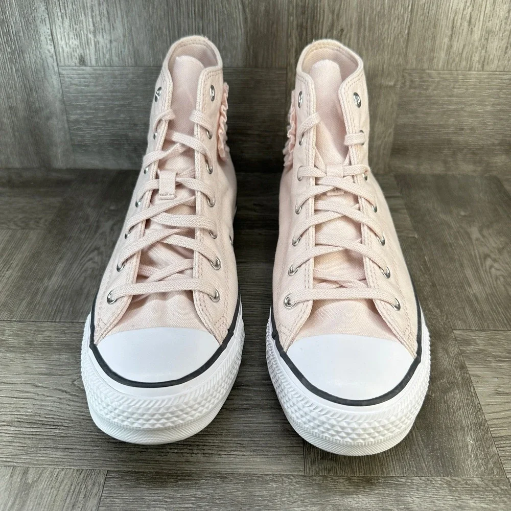 Converse Chuck Taylor High Top Kid 6 Pink‎ New Bow Ruffle Coquette A09281C